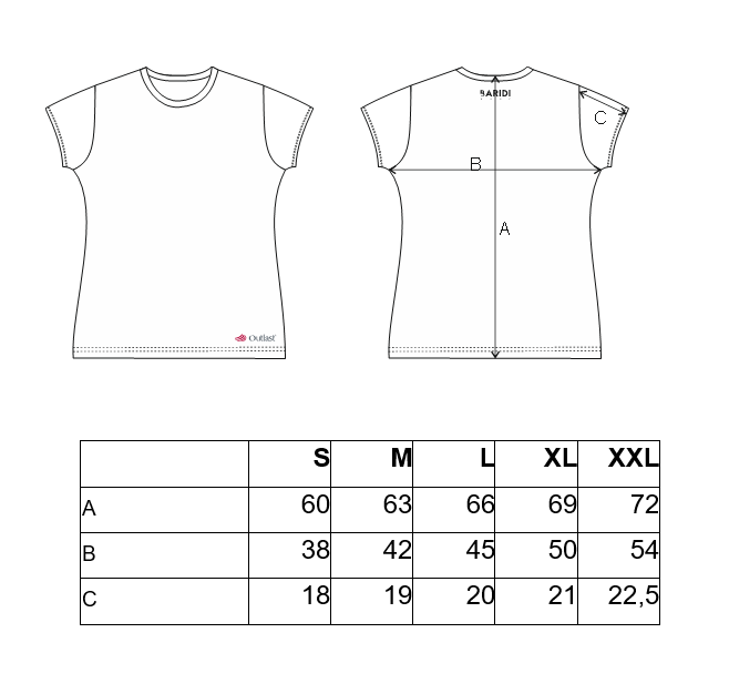 Outlast® vékony női póló - mogyoróbarna XL - Image 6