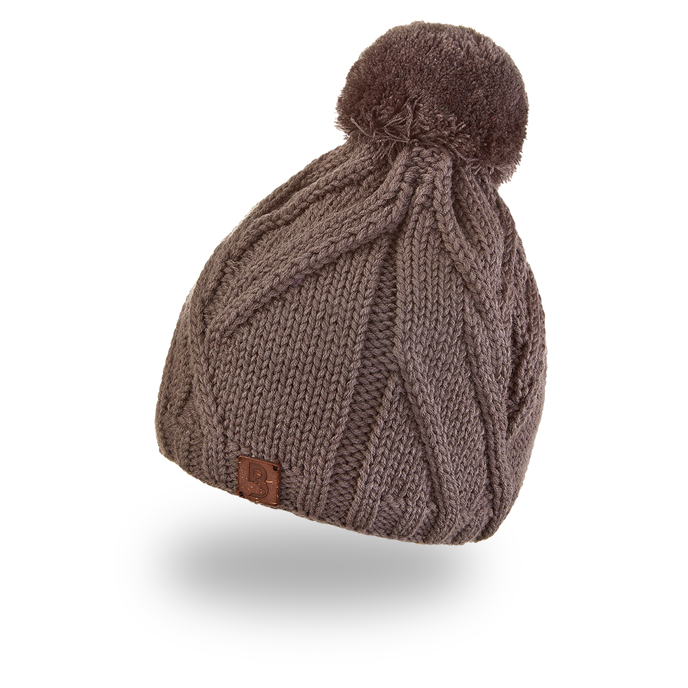 Bonnet tricoté pompon Outlast ® - gris foncé 5 | 49-53 cm