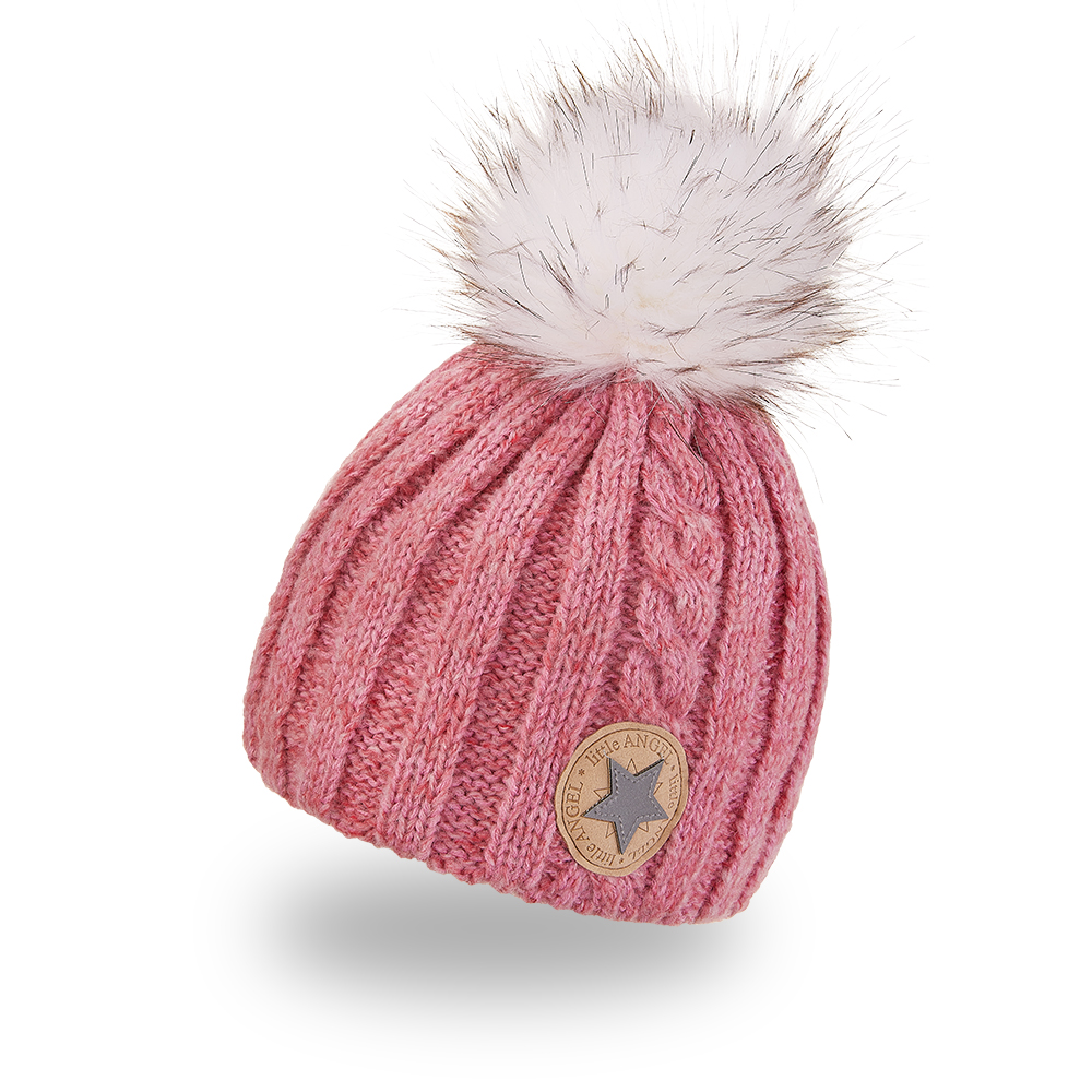 Berretto a maglia a coste con treccia Outlast ® - Mélange rosso 4 | 45-48 cm