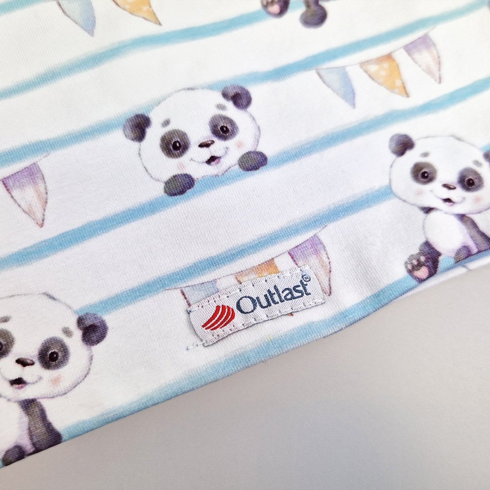 Berretto foderato Outlast® - panda a righe/azzurro chiaro 4 | 45-48 cm - immagine 2