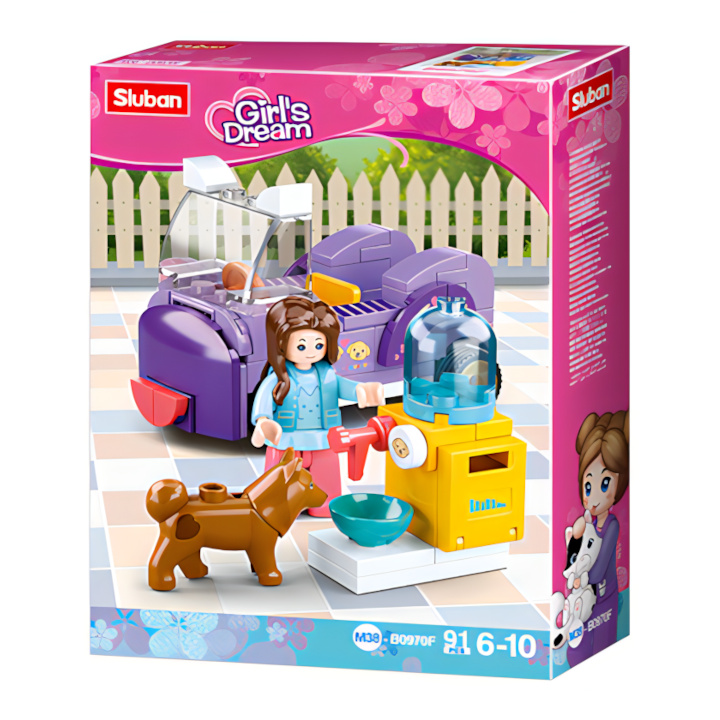 Sluban Girls Dream M38-B0970F Autíčko s krmítkem pro pejsky (obrázek 2)