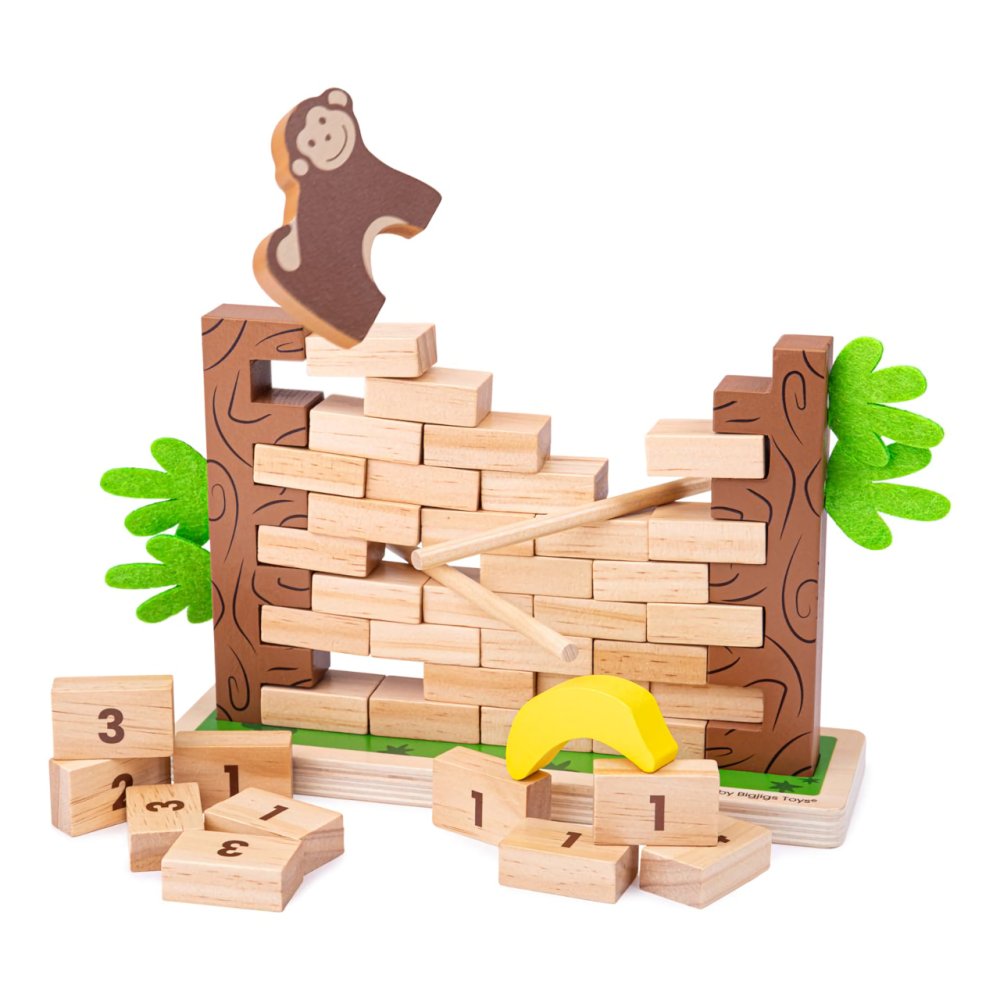 Bigjigs Toys Dřevěná motorická hra Padající džungle (obrázek 3)