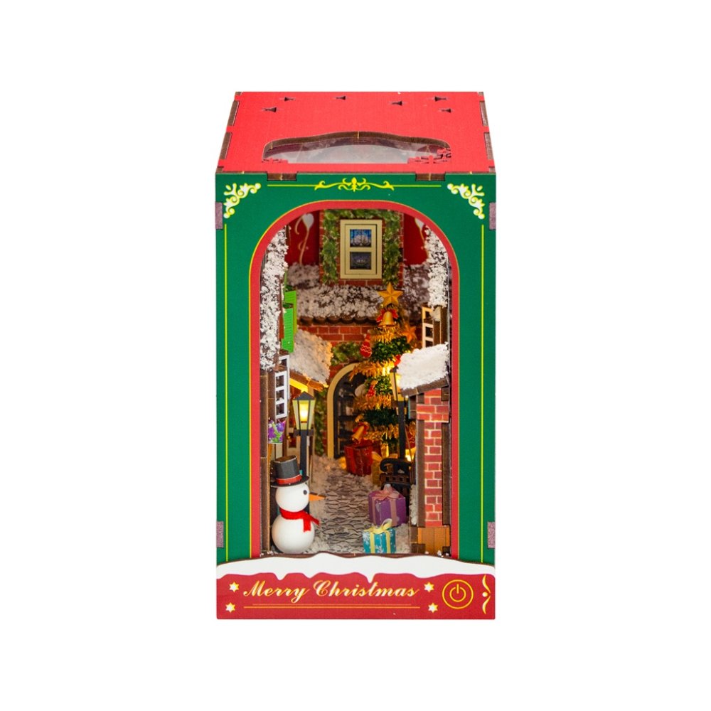 2Kids Toys 3D skládačka Zarážka na knihy Miniatura domečku Bílé Vánoce (obrázek 3)