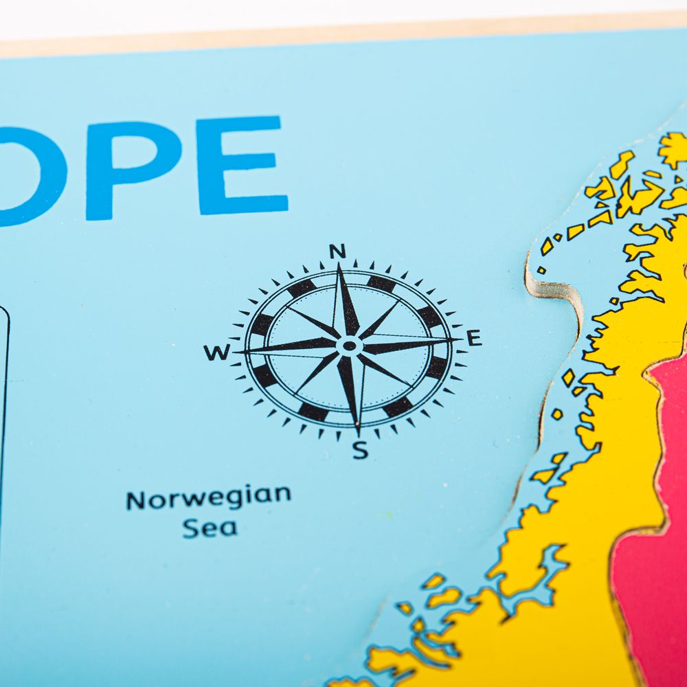 Bigjigs Toys Dřevěné puzzle mapa Evropy 25dílků (obrázek 6)