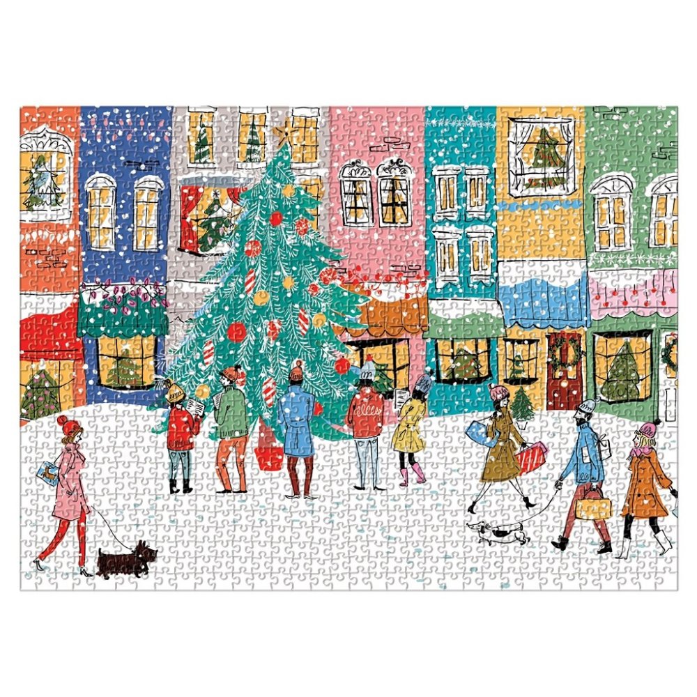 Galison Puzzle Vánoční koledníci 1000 dílků (obrázek 5)