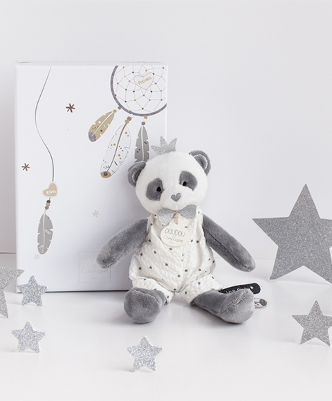 Doudou Dárková sada - plyšová hračka panda 20 cm (obrázek 6)
