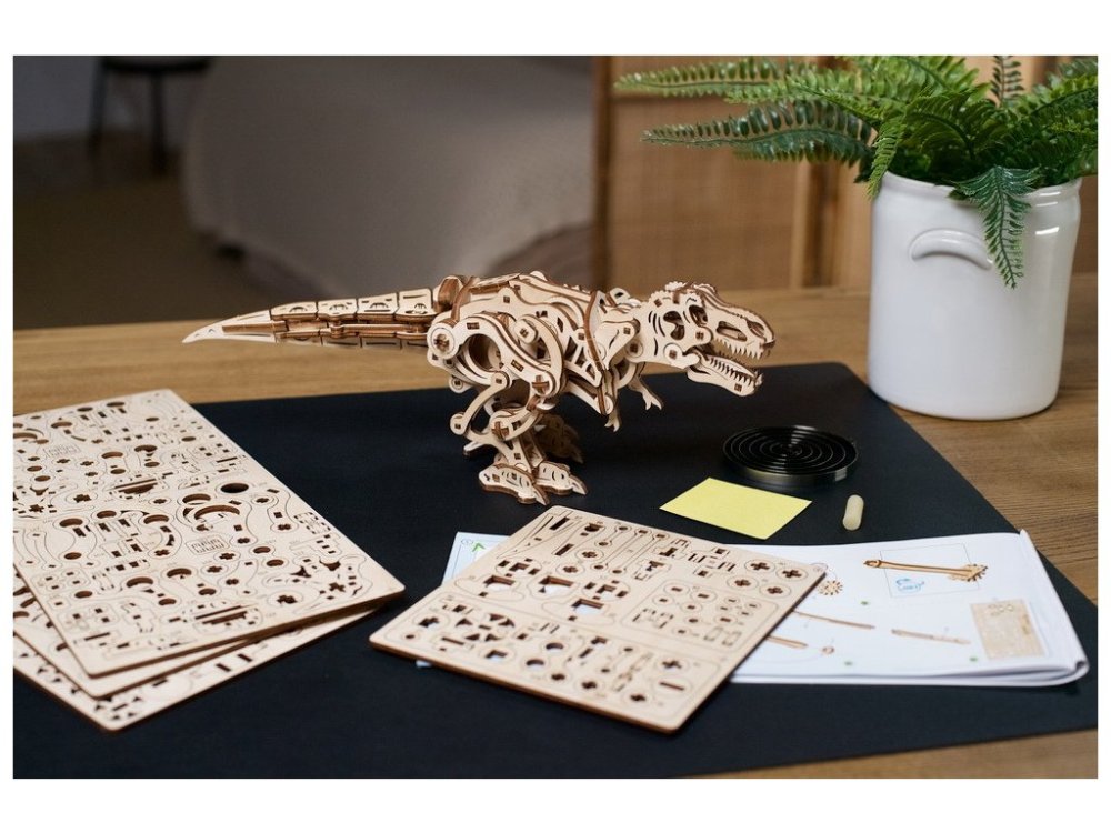 Ugears 3D dřevěné mechanické puzzle Tyrannosaurus Rex (obrázek 4)