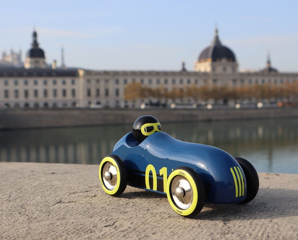 Vilac Dřevěné auto Old Sport Compet tmavě modré (obrázek 5)