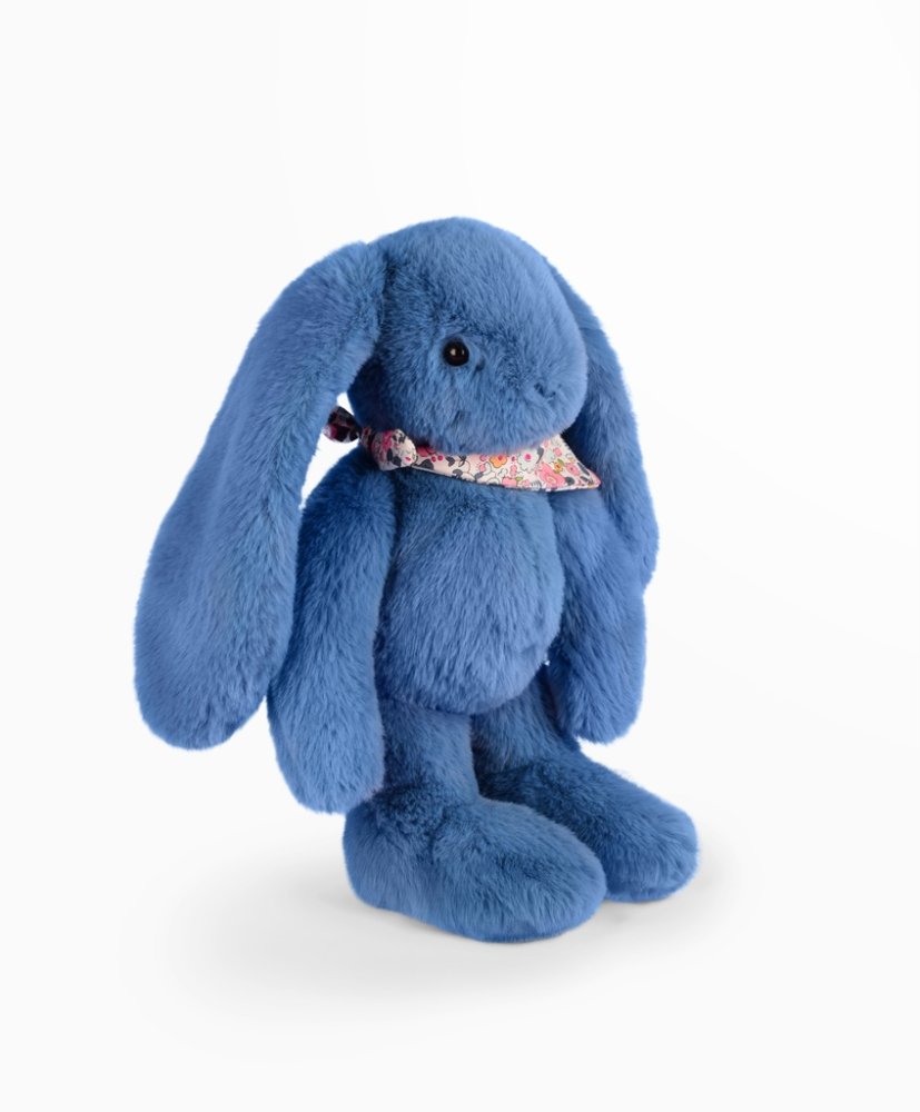 Doudou Plyšový králíček s šátkem modrý 35 cm (obrázek 4)