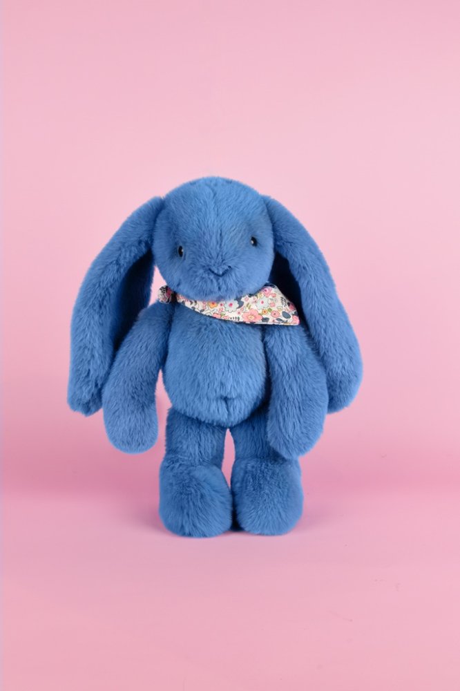 Doudou Plyšový králíček s šátkem modrý 35 cm (obrázek 5)