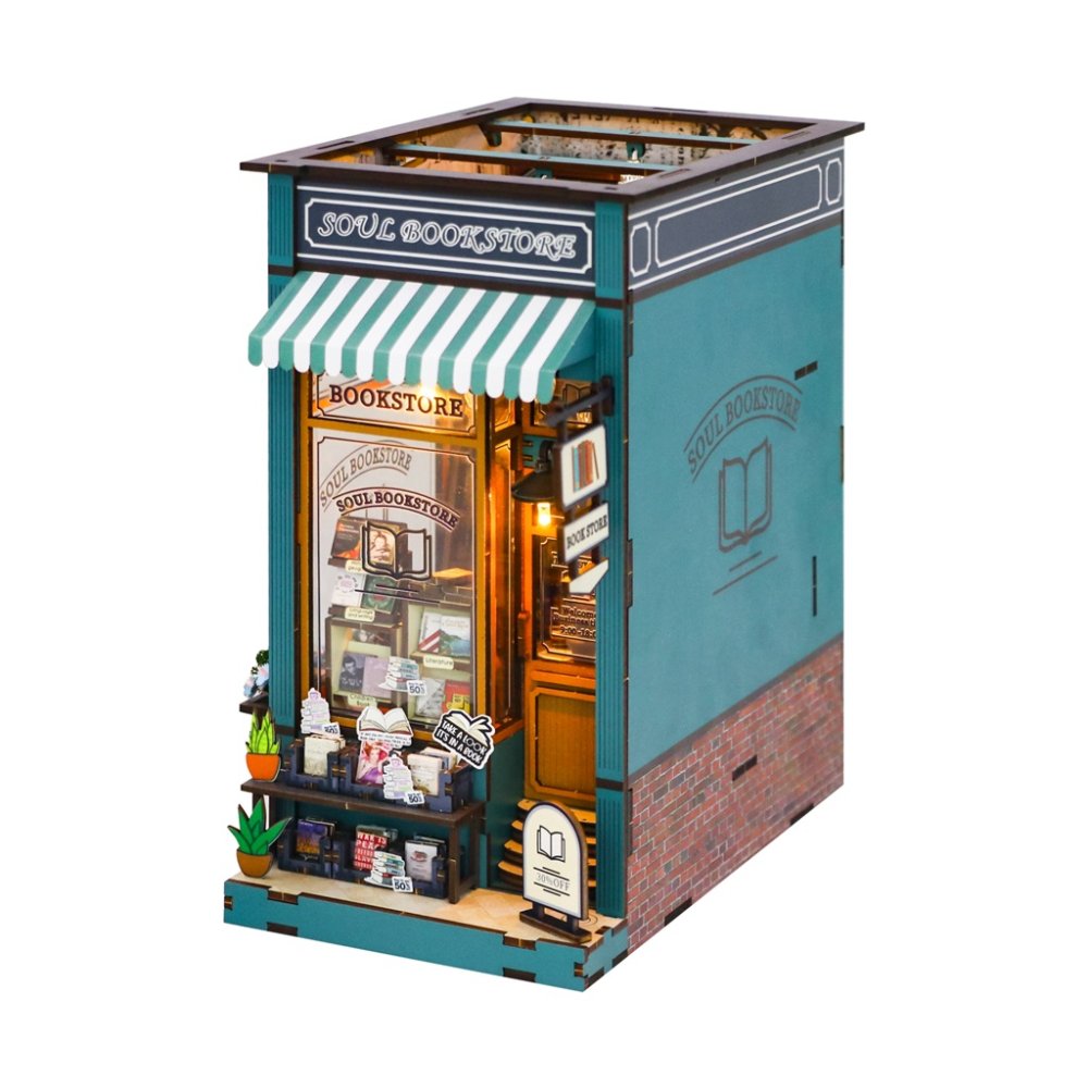 2Kids Toys 3D skládačka Zarážka na knihy Miniatura domečku Knihkupectví duše