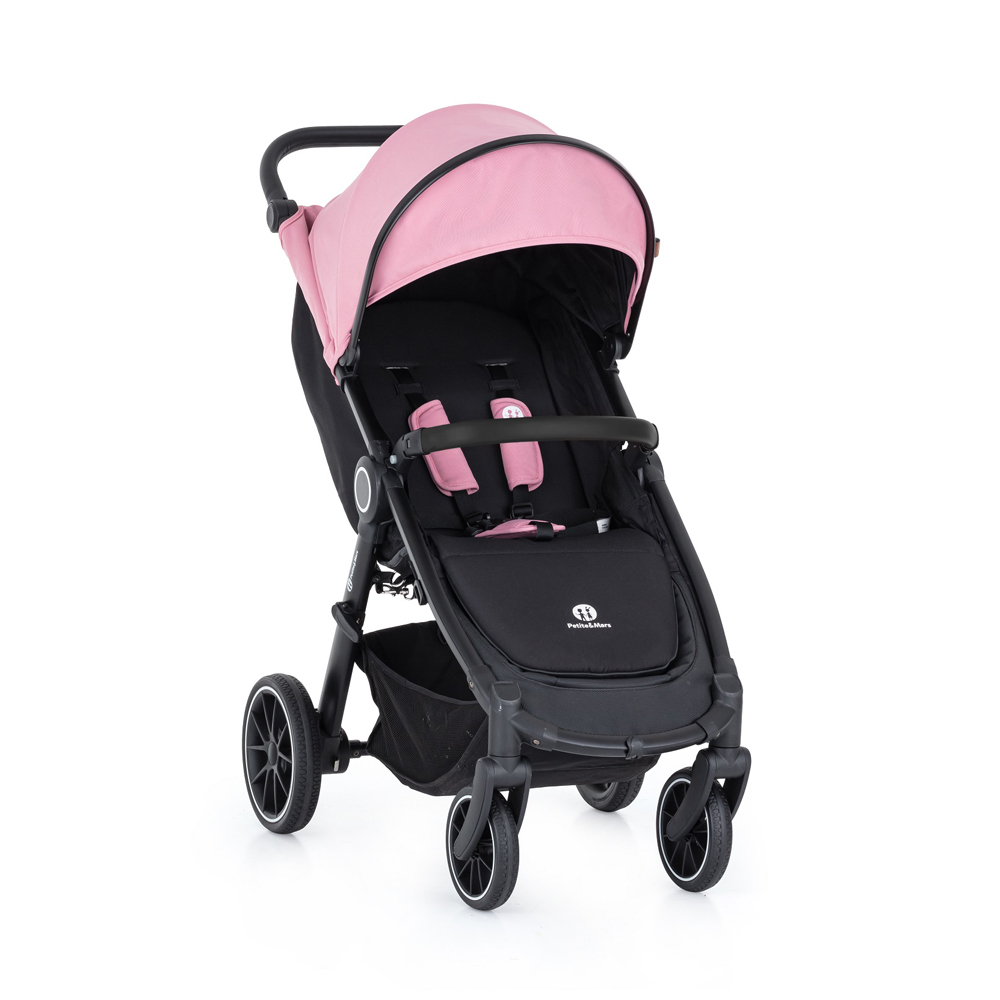 PETITE&MARS Barnvagn Street+ RWS Black Rose Pink Komplett