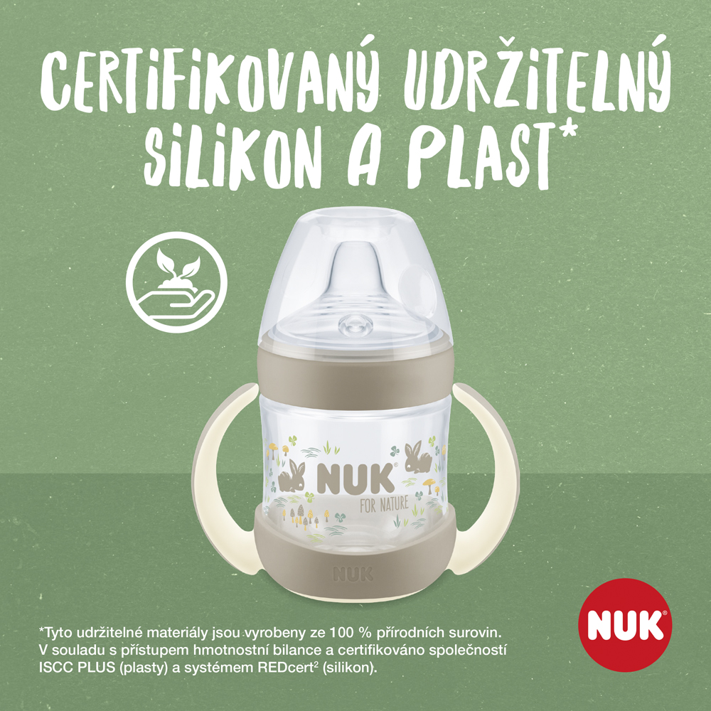 Butelka Dla Dziecka NUK For Nature Do Nauki Z Regulacją Temperatury, Brązowa 150 Ml