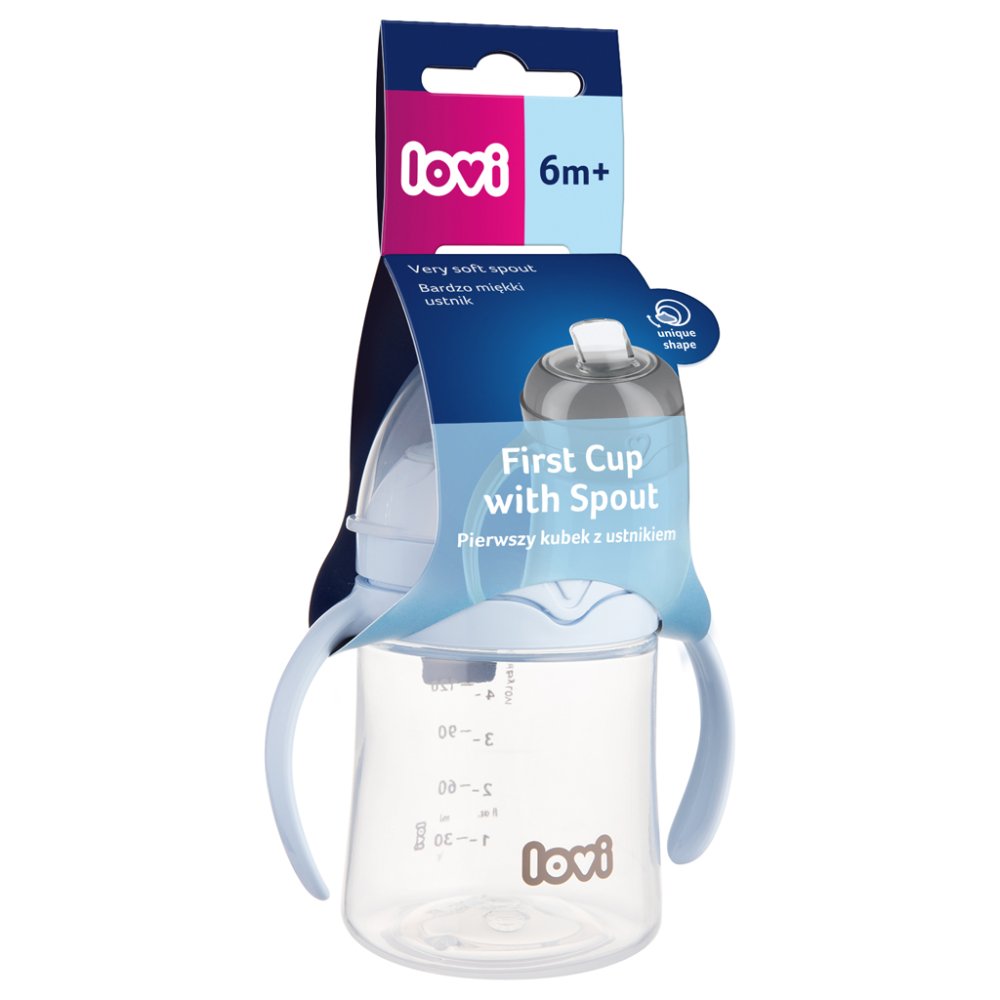 LOVI First Mug With Drinking Cup 150 Ml Blue