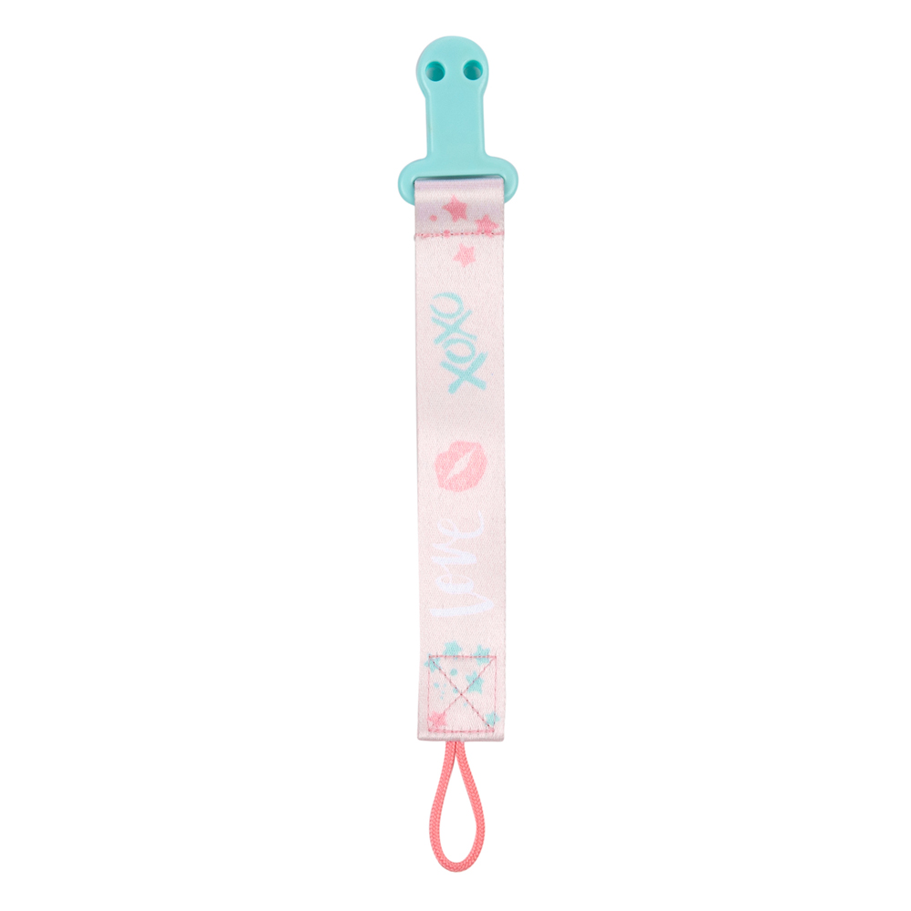 CANPOL BABIES Schnullerband Mit Clip Exotische Tiere Rosa