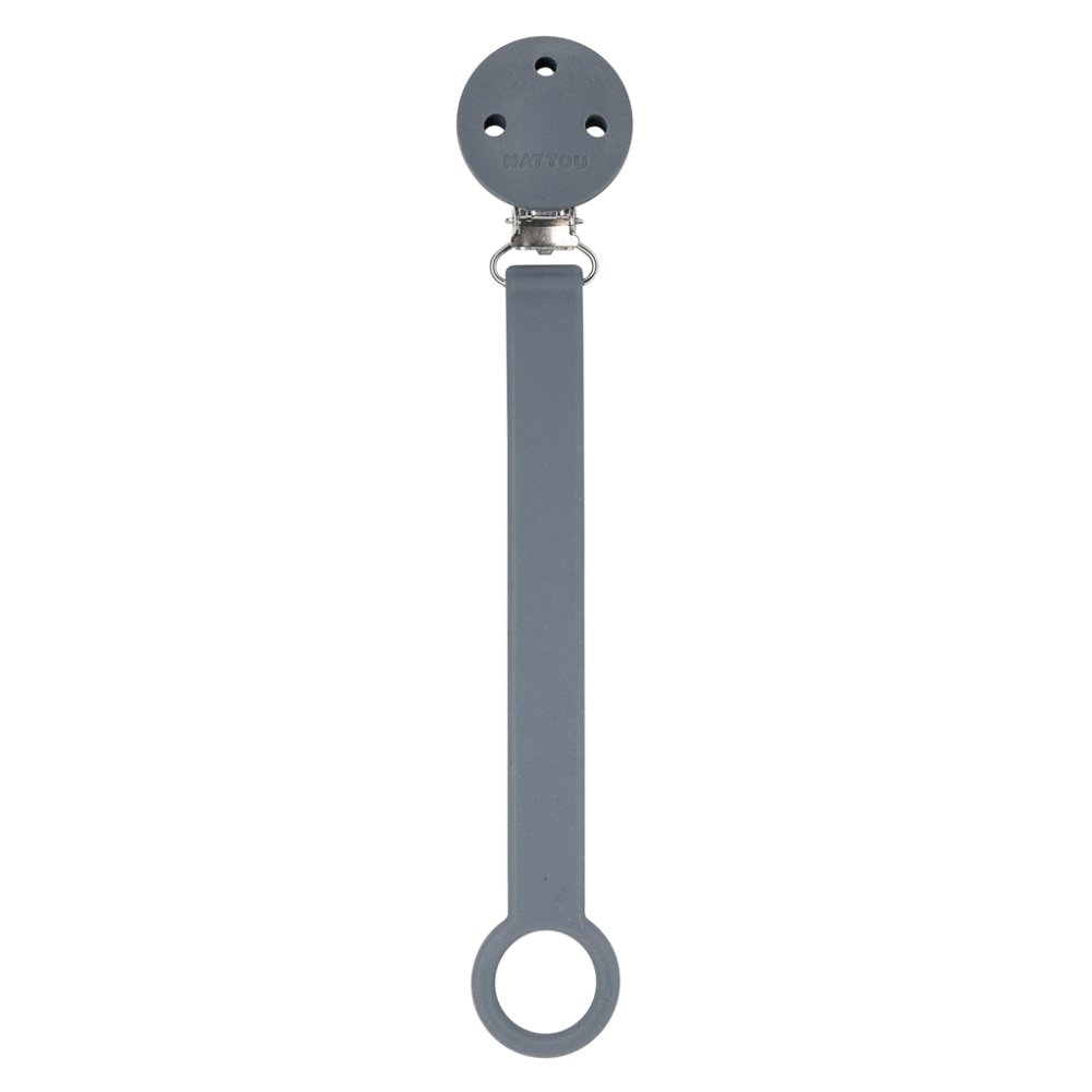 NATTOU Attache-tétine Silicone Gris Foncé