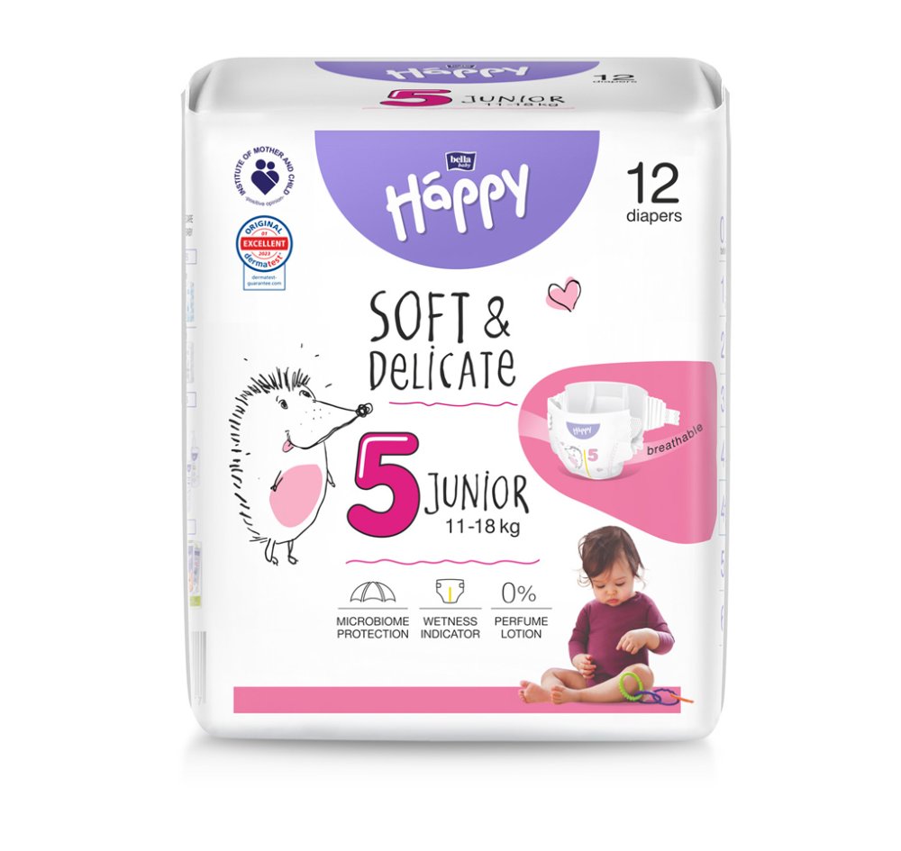 BELLA HAPPY Pannolini Usa E Getta Baby Junior 11-18 Kg 12 Pz