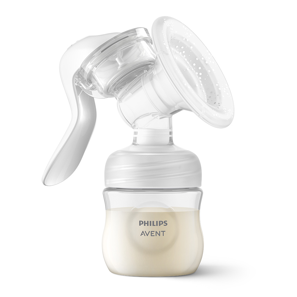 Philips AVENT Manual Breast Pump, Starter Set + 60 Disposable Breast Pads