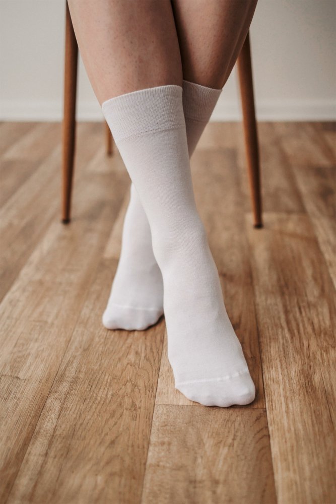 Barefoot Socks - Crew - Essentials - White 35-38 White