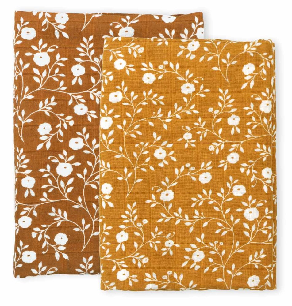 A Little Lovely Company - Muslinfiltar, blossom - caramel - 2 st.