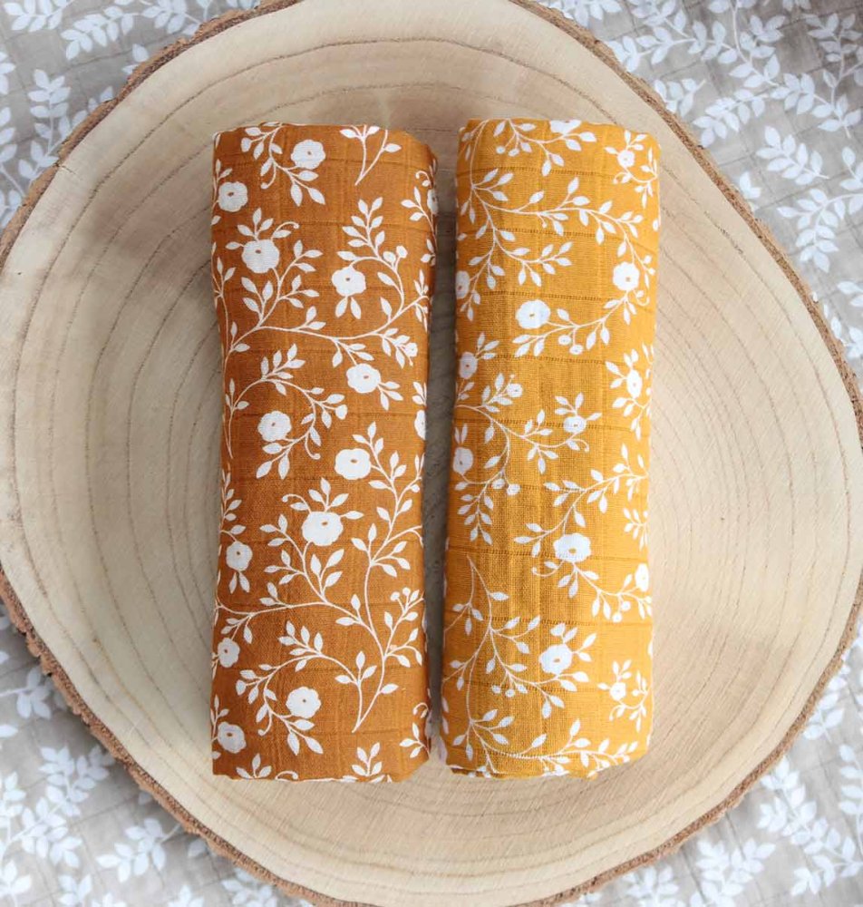 A Little Lovely Company - Mussola, blossom - caramel - 2 pz - immagine 6