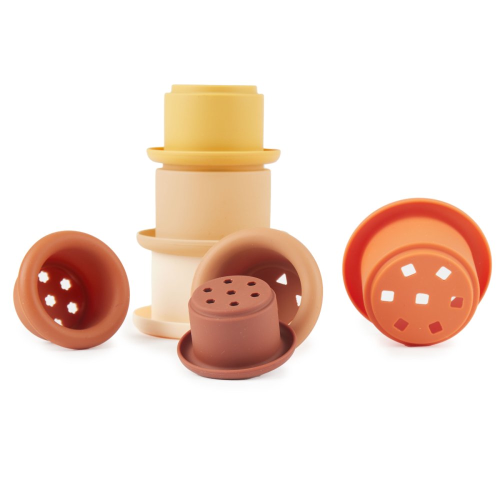 Bieco - Set di bicchieri impilabili in silicone - Chocolate Bliss - immagine 5