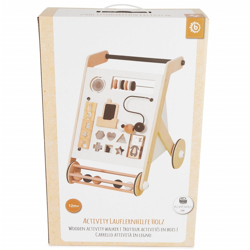 Bieco - Girello in legno per bambini con attività - Black & White - immagine 6