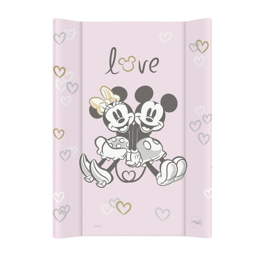 CEBA Materassino fasciatoio con base rigida COMFORT (50x70) Disney Minnie & Mickey Pink