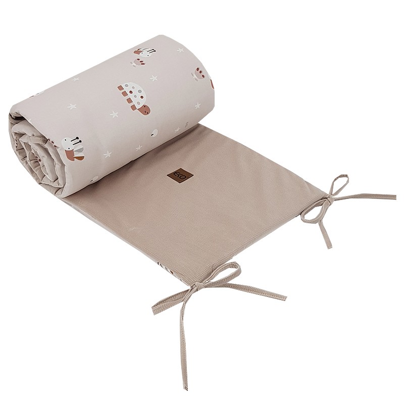 Tour de lit EKO VELVET Bees Beige 360x35 cm
