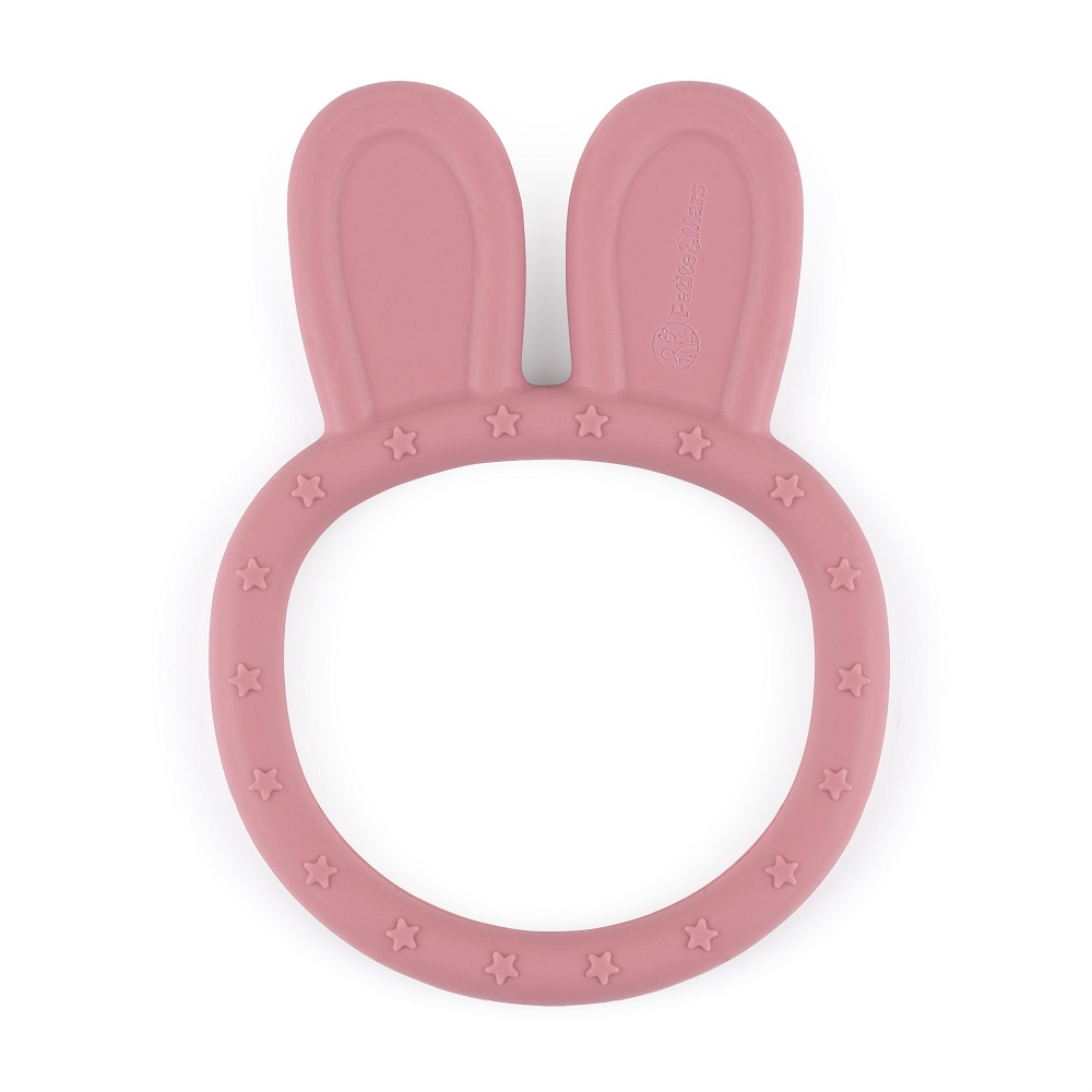 PETITE&MARS Massaggiagengive in silicone Bunny Dusty Rose 0m+ - immagine 3