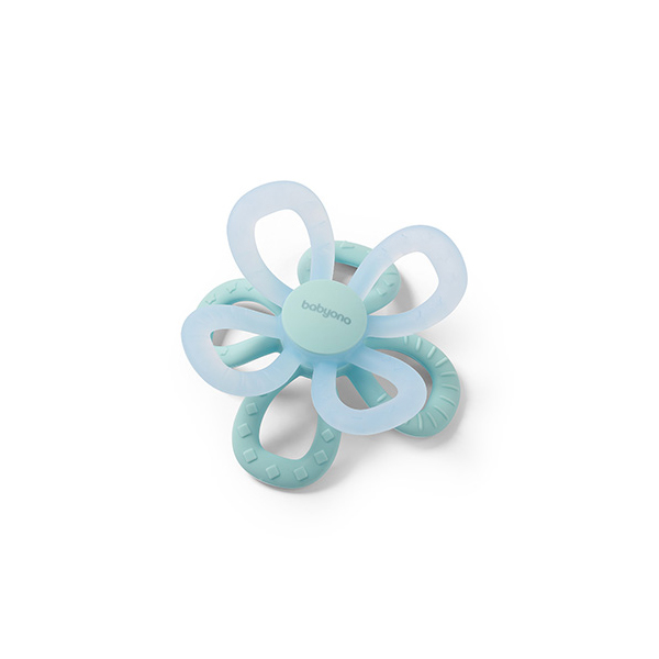 BABYONO Massaggiagengive in silicone Flower - blu