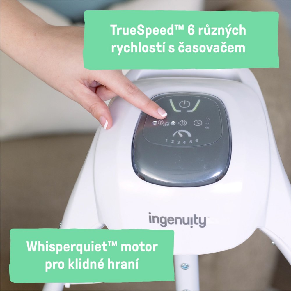 INGENUITY Altalena dondolante musicale Parker™ 0m+, fino a 9 kg - immagine 6