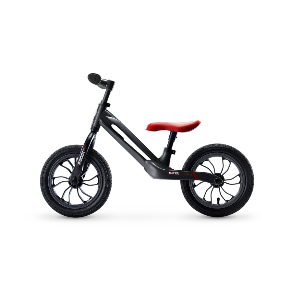 QPLAY Bicicletta senza pedali Racer air (Titanium) Nero/Rosso, età 3 - 6 anni, fino a 30 kg