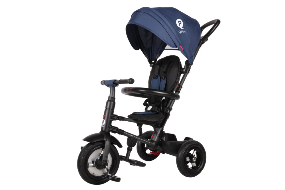 Tricycle QPLAY Rito air gel (Rubber) Blue, âge 10-72 mois – Image 7