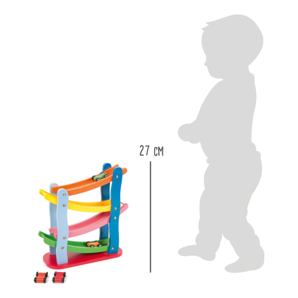 small foot Drewniany tor wyścigowy 4 autka - obrazek 4