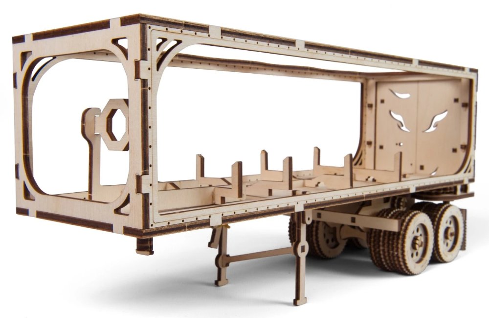 Ugears Puzzle 3D in legno meccanico Rimorchio per camion Heavy Boy