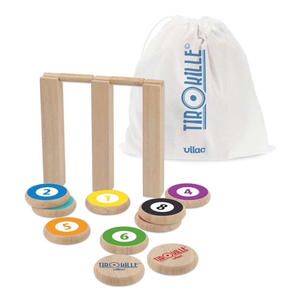 Vilac TirOkille Geschicklichkeits- und Strategiespiel 4 in 1