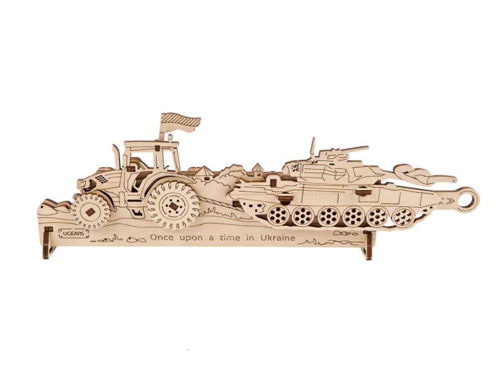 Puzzle mécanique en bois 3D Ugears Brave UA Tractor