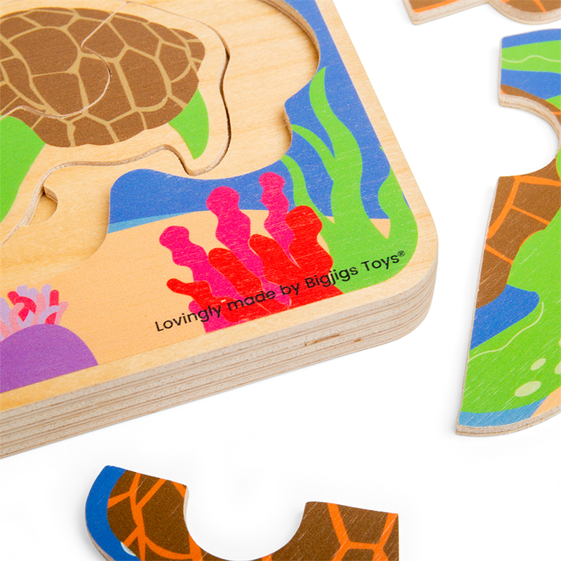 Bigjigs Toys Puzzle Ciclo de vida de la tortuga - Imagen 4
