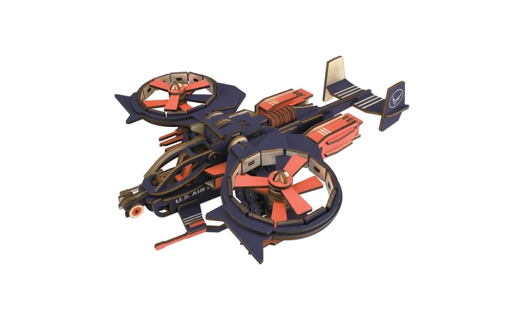 Woodcraft Puzzle 3D en bois Avion de chasse RAD
