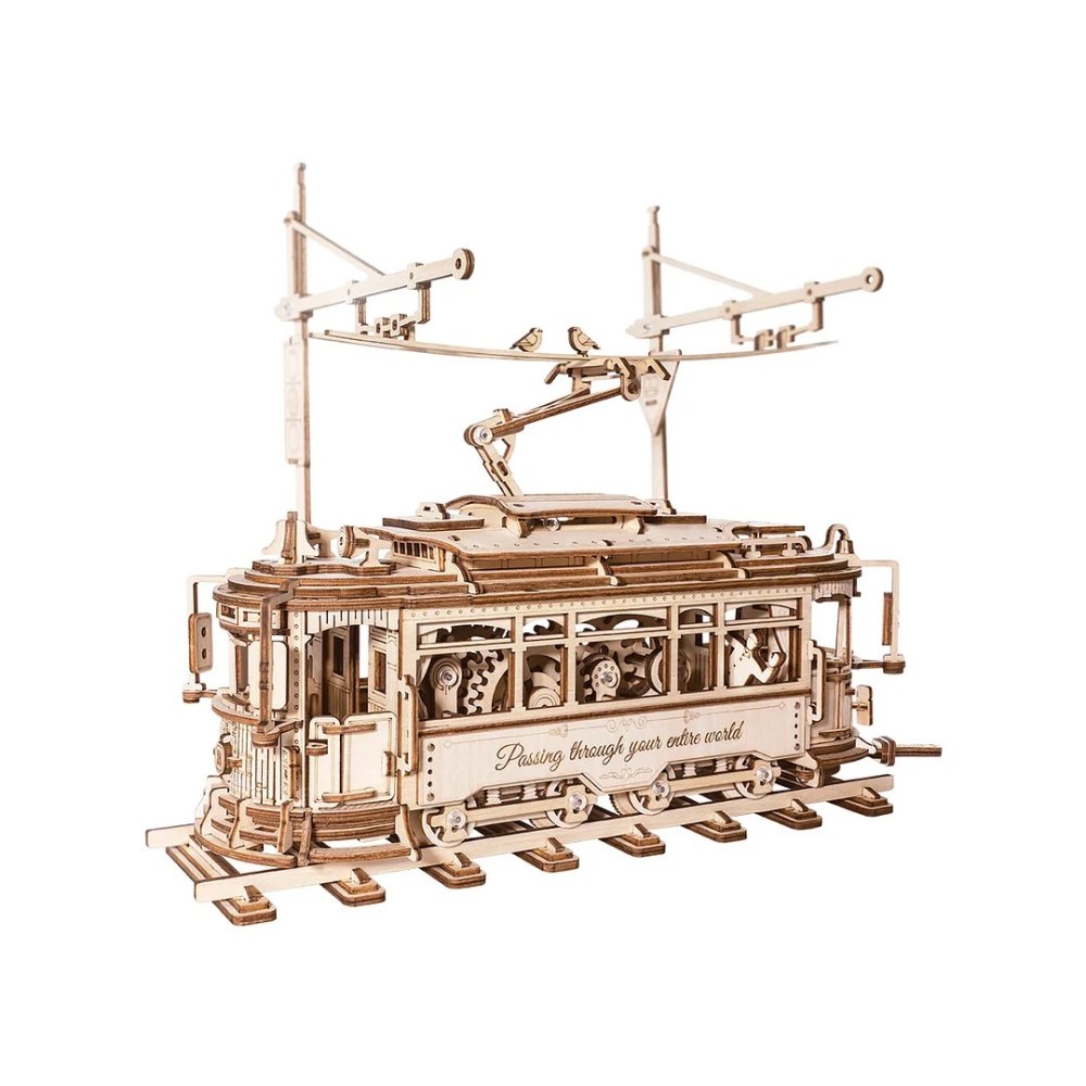RoboTime Puzzle 3D en bois mécanique Tramway