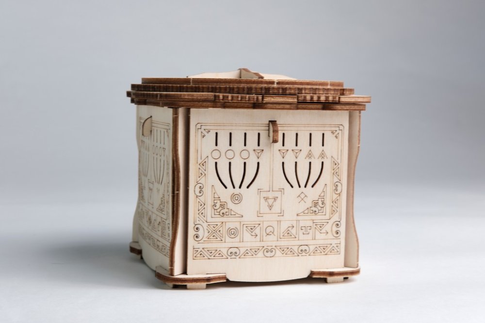 EscapeWelt 3D dřevěná skládačka hlavolamu Secret Lock Box (obrázek 9)