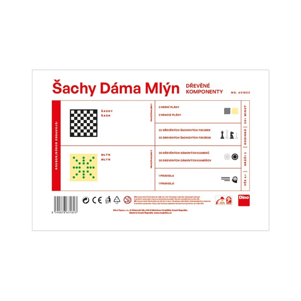Dino Échecs, Dames, Moulin – Image 4