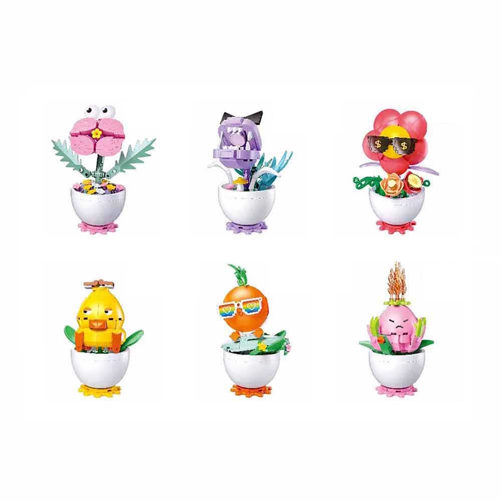 Sluban Flowers M38-P8029 Növények virágcserépben Display 6 db