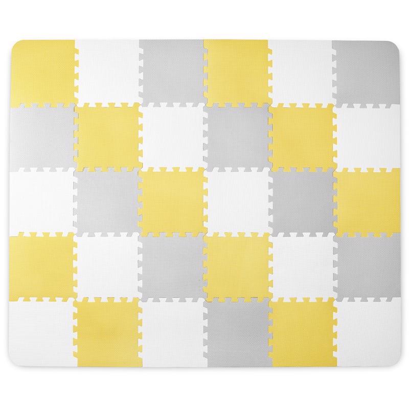 KINDERKRAFT Alfombra puzle de espuma Luno 150 x 180 cm Yellow, 30 piezas - Imagen 5