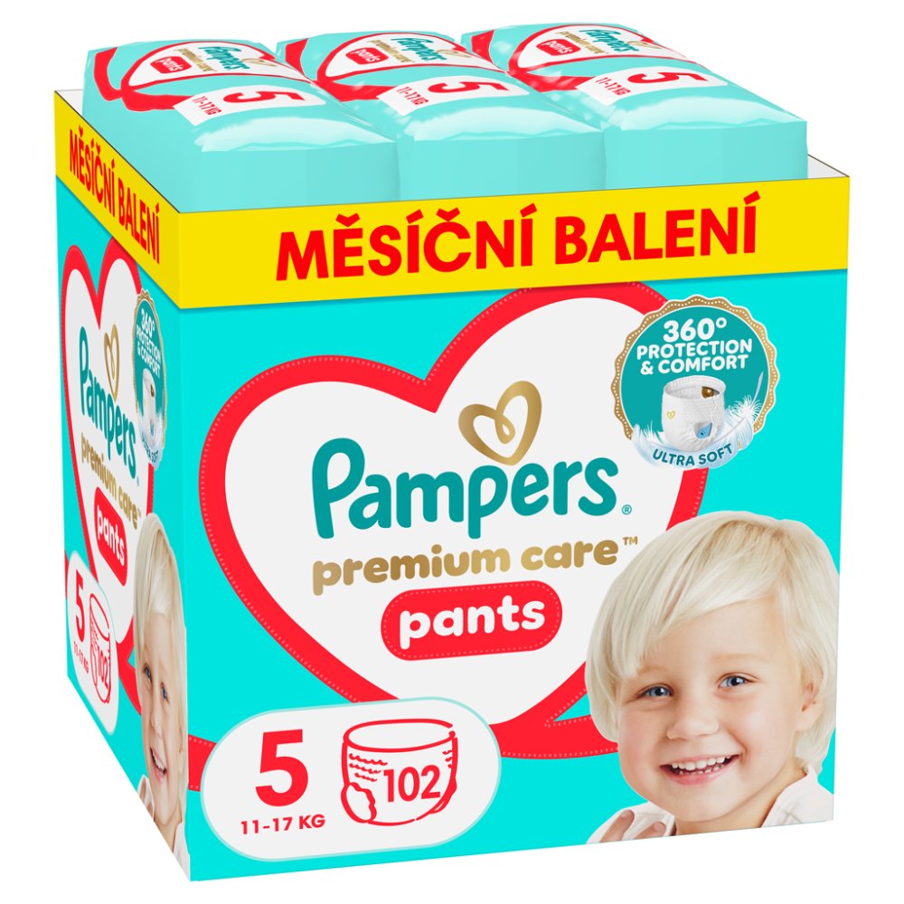 PAMPERS Premium Care Culottes Taille 5 (11-17 kg) 102 unités