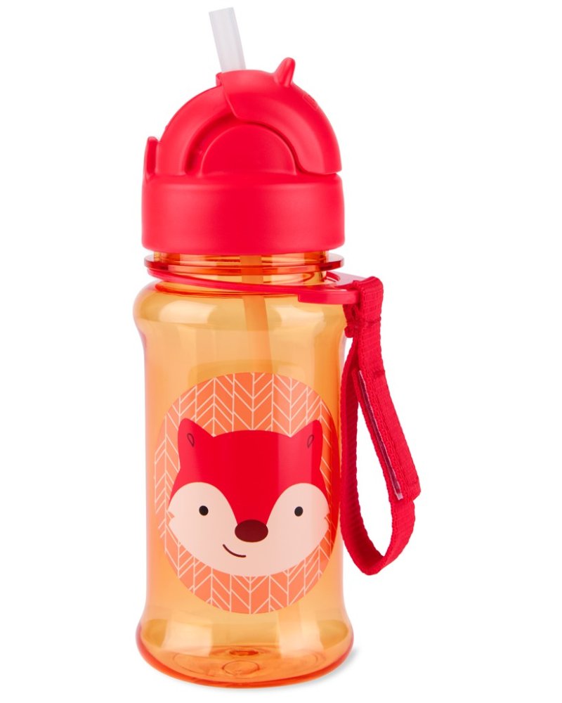 SKIP HOP Zoo tritan Szívószálas palack 355ml Róka 12m+