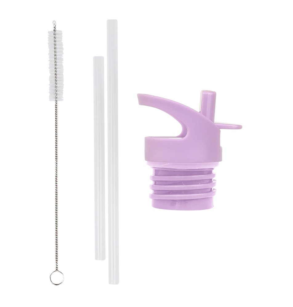 A Little Lovely Company - rozsdamentes acél palack kupak, kefe és szívószál - virágoskert