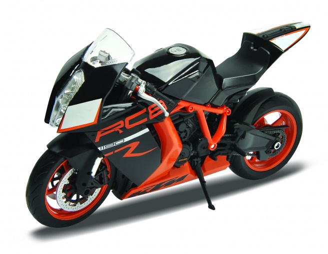 Welly - KTM 1190 RC8 R motorkerékpár 1:10 fekete-narancssárga