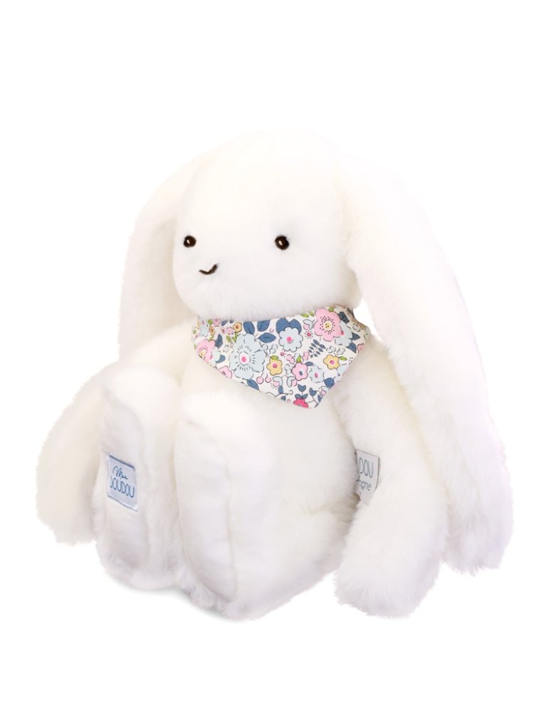 Doudou Plüschhase mit Halstuch weiß 35 cm – Bild 7